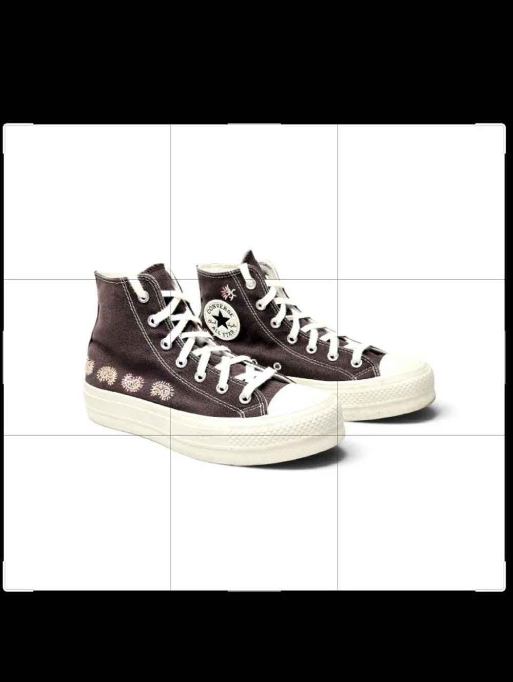 Converse Chuck Taylor, All Star Paisley Pop, Embroidered High Top Sneakers. 8